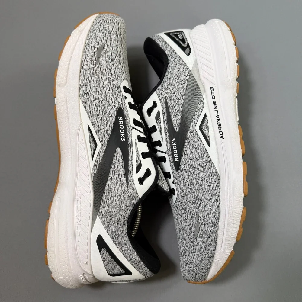 Brooks Adrenaline GTS 23 Running Shoes Mens 13 Grey White Excellent 1103911D113